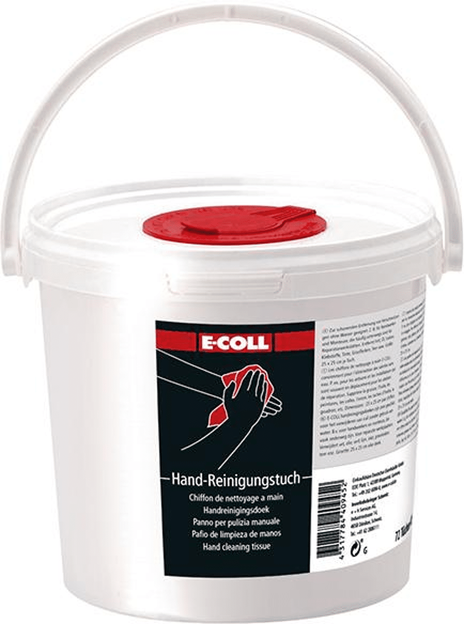 Product afbeelding E-coll handreiniginsdoekjes a 72 stuks