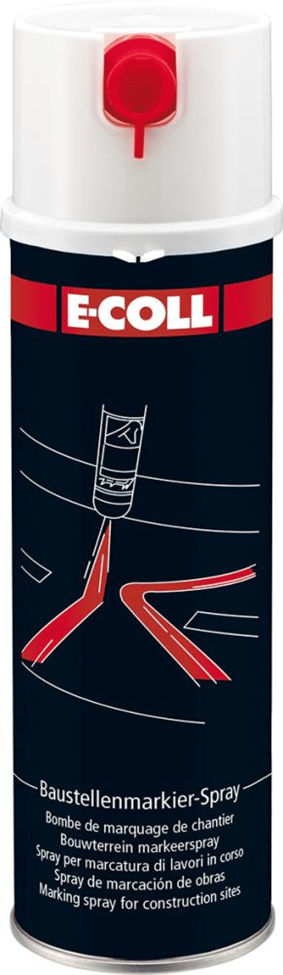 Product afbeelding E-Coll markeerspray wit 500 ml