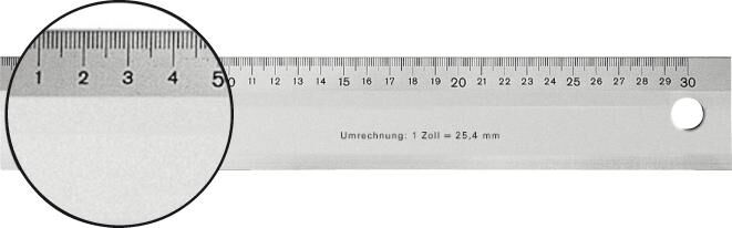 Format meetlat lichtmetaal 1000 x 5 x 50mm