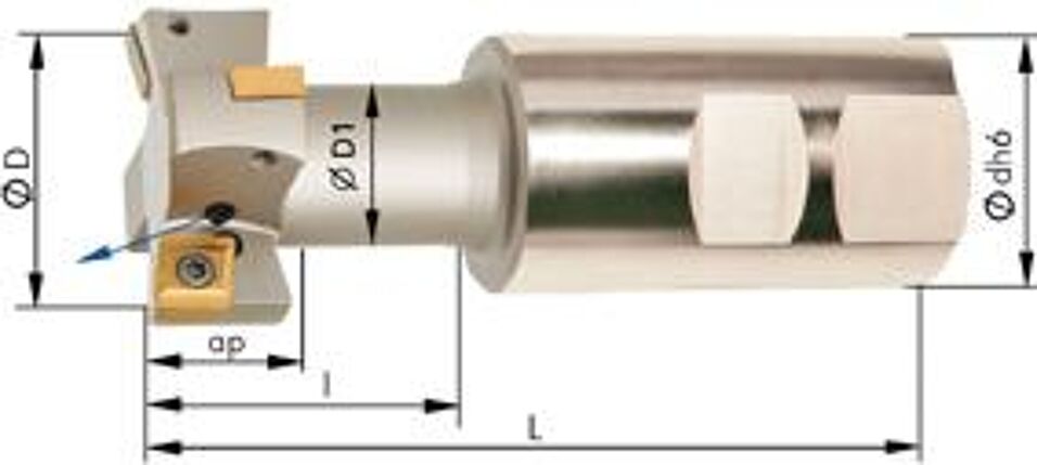 Product afbeelding T-groeffrees met IK 2 tanden 32mm
