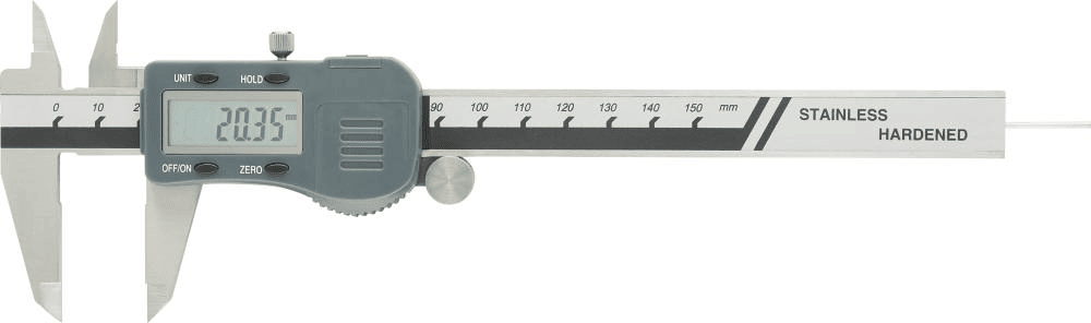 Fortis Digitale zakschuifmaat met aandrijfwieltje 150mm