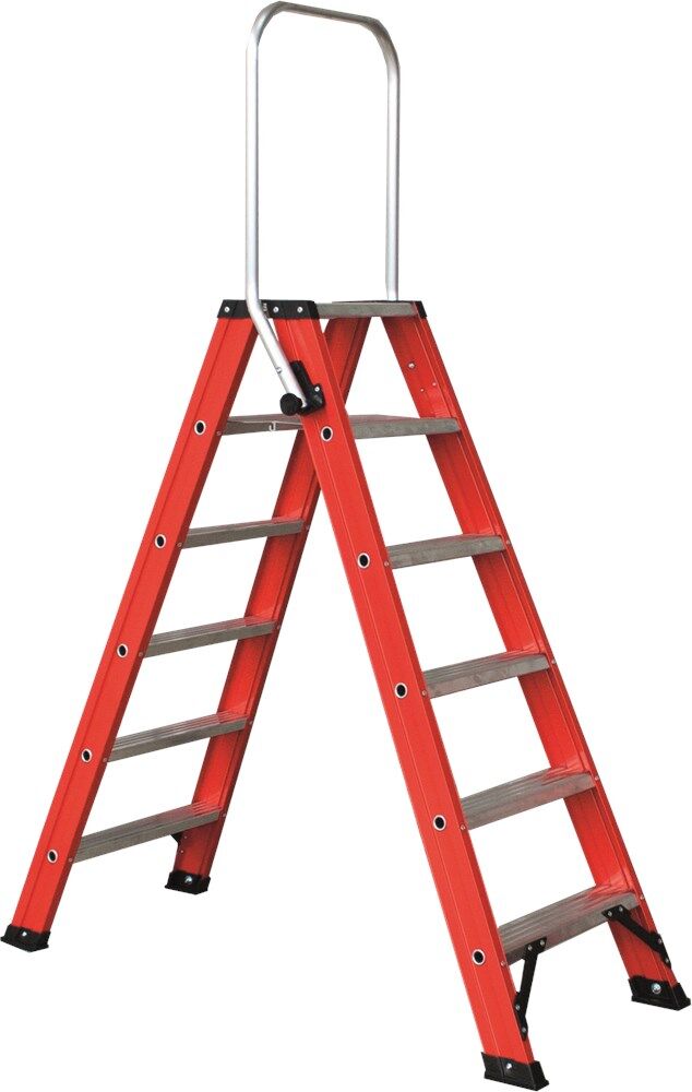 Kelfort dubbele trap alu/rood 2x 6