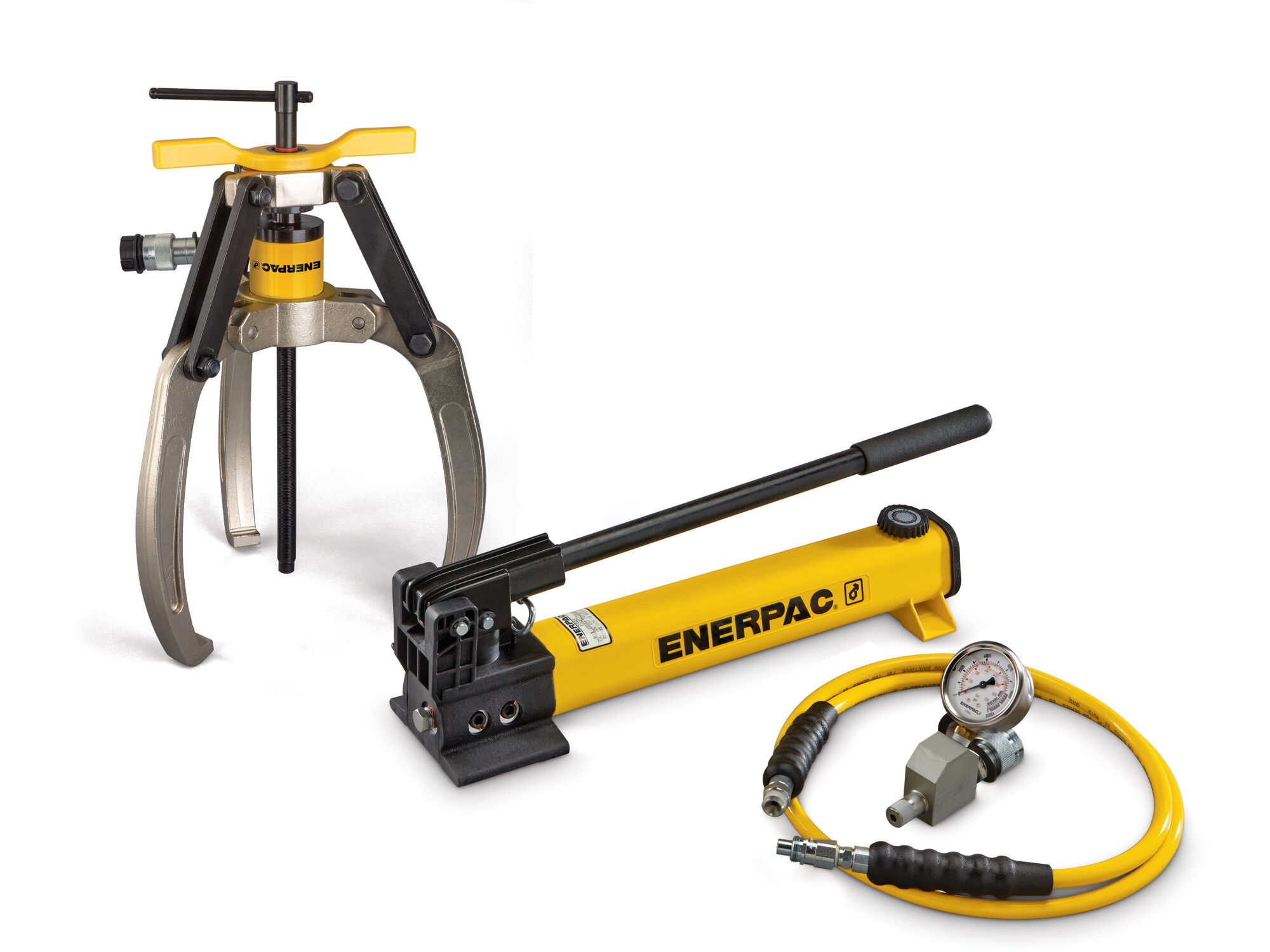 Enerpac hydraulische trekker set lock-grip 3 armen met handpomp
