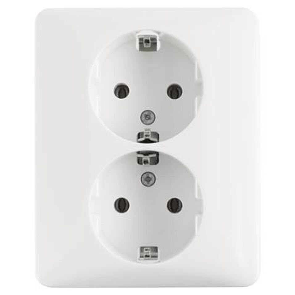 Product afbeelding Peha contactdoos polarwit inbouw 2-voudig