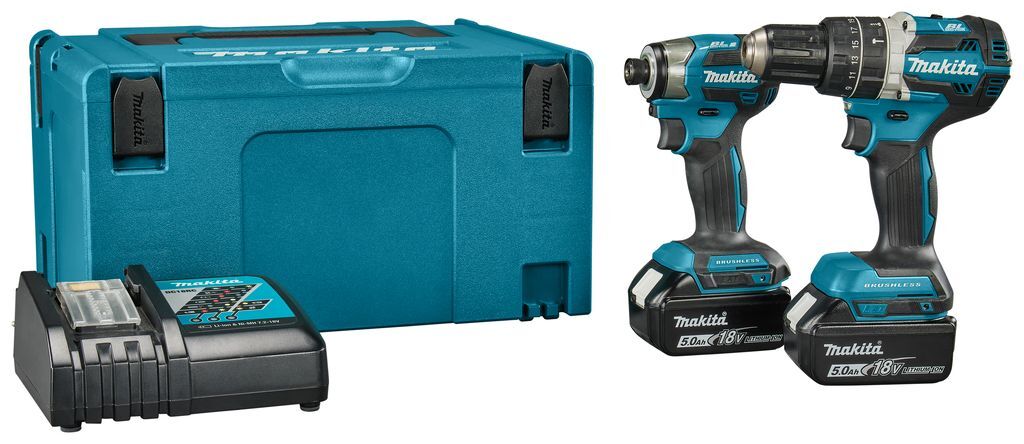 Makita combiset voor allround (klop)boor- en (slag)schroefklussen DLX2180TJ