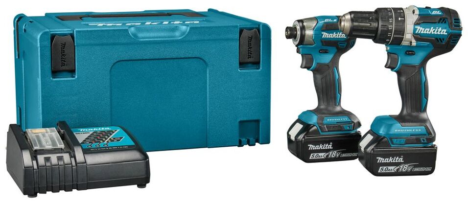 Product afbeelding Makita combiset voor allround (klop)boor- en (slag)schroefklussen DLX2180TJ