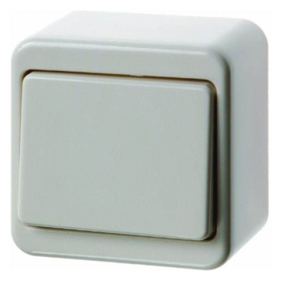 Product afbeelding Berker wipschakelaar wissel glanzend wit 63100640 opbouw