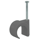 Spijkerclip rond 11-15mm grijs a 100 st.