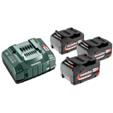 Metabo basis-set Li-Power accu, lader 18v, 18,0v 3x 5.2 Ah, lader ASC 145 CAS systeem
