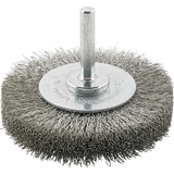 Format Roterende staaldraadborstel Staaldraad RVS gegolfd  70mm