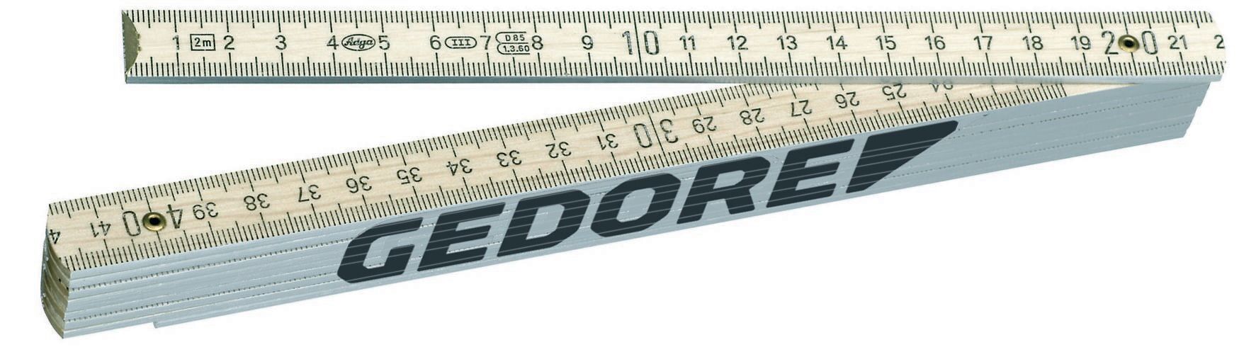 Gedore duimstok hout 2m 10-delig