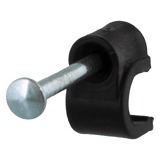 Q-Link kabelclip zwart rond 5mm   a 50 st.