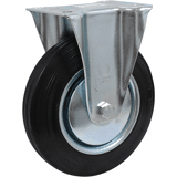 Bokwiel rubber zwart bev.pl. 200mm