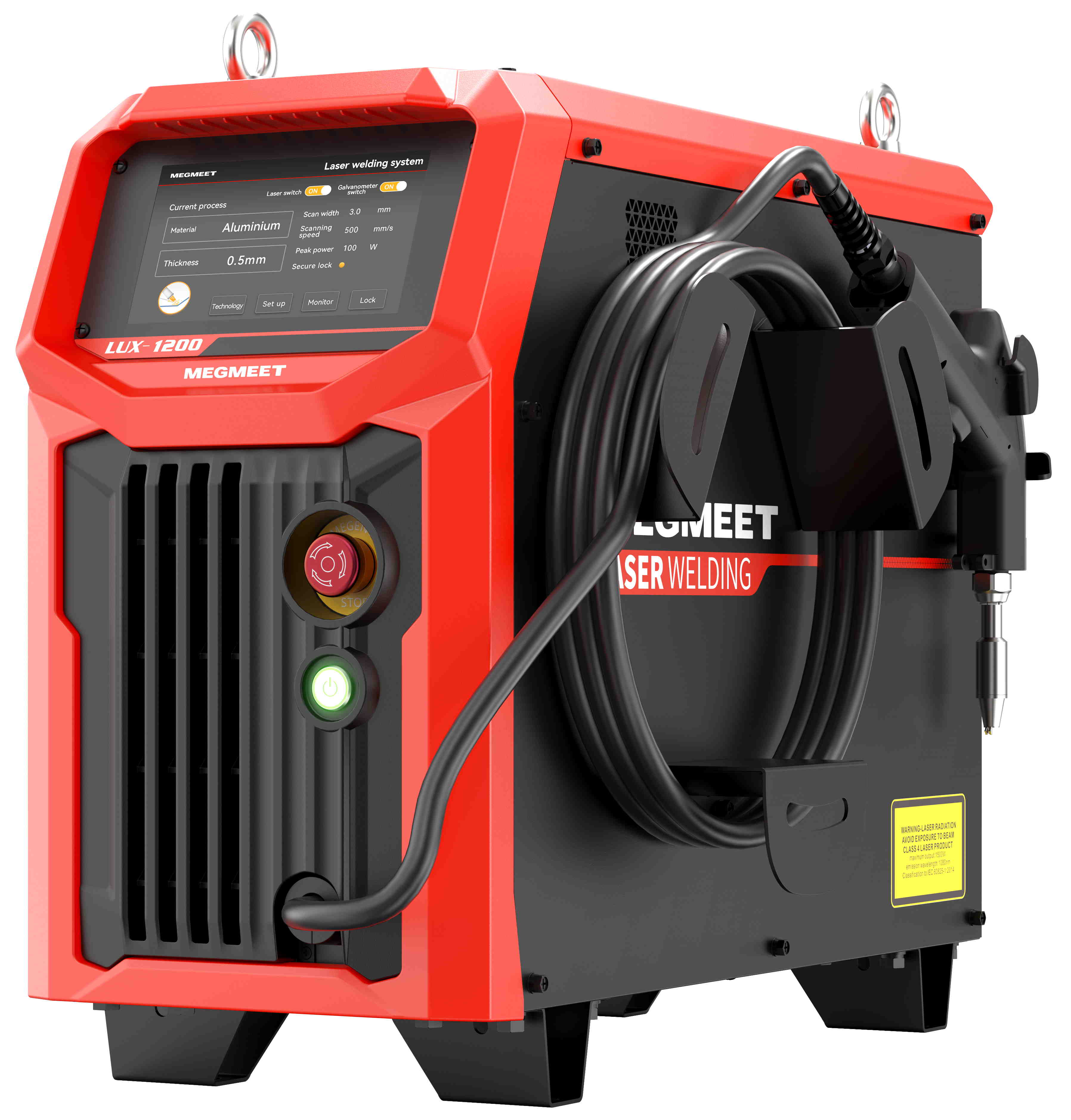 Megmeet handlaser Lux1200 luchtgekoeld
