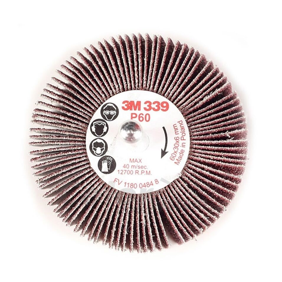 Product afbeelding 3M Lamellenborstel met stift 339SM, 40 mm x 20 mm, P80