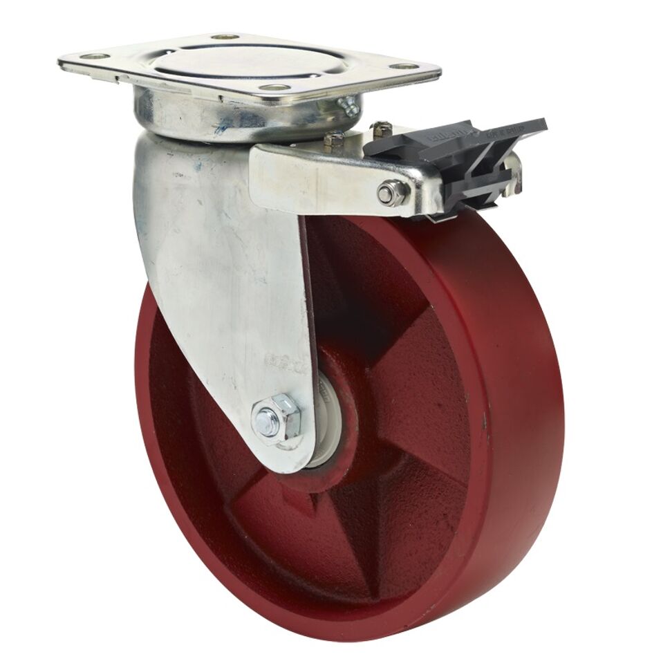 Product afbeelding Colson zwenkwiel JBCN met topplaat en rem 200 x 50mm 1000kg