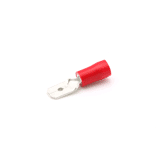 Kabelschoen,vlak,pen,rood  6.3 a50st geisol., 0.5-1.5mm