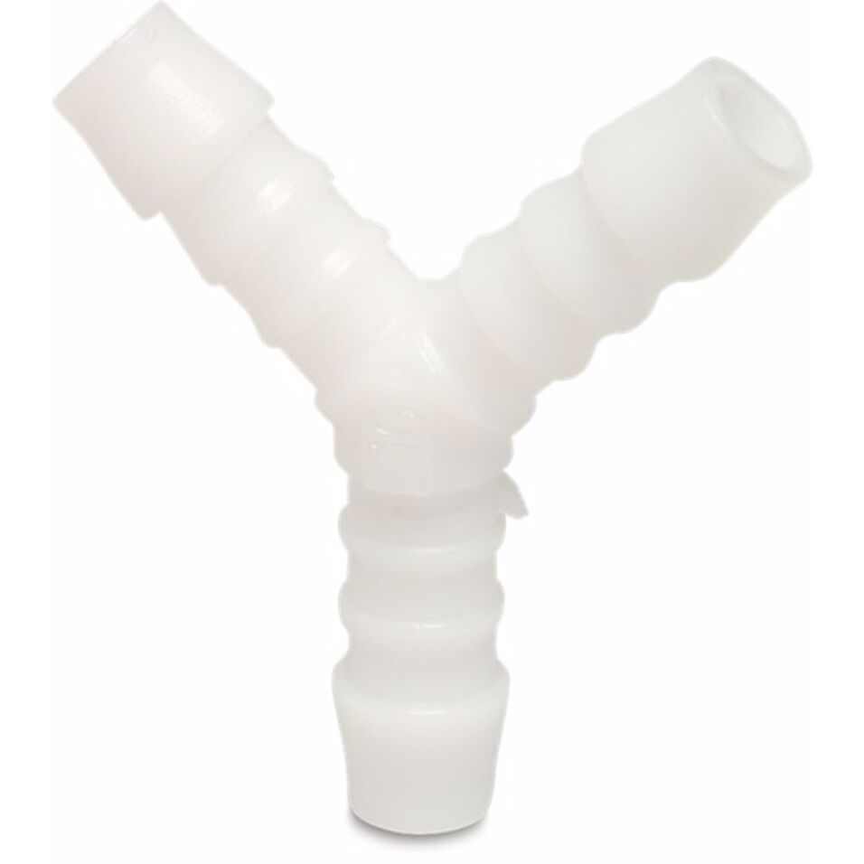 Product afbeelding Y-stuk nylon 13 mm slangtule 16bar wit