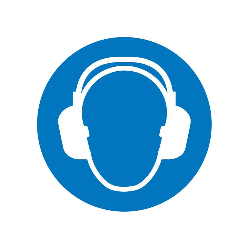 Product afbeelding Schild gehoorbescherming 100 mm PVC-Folie