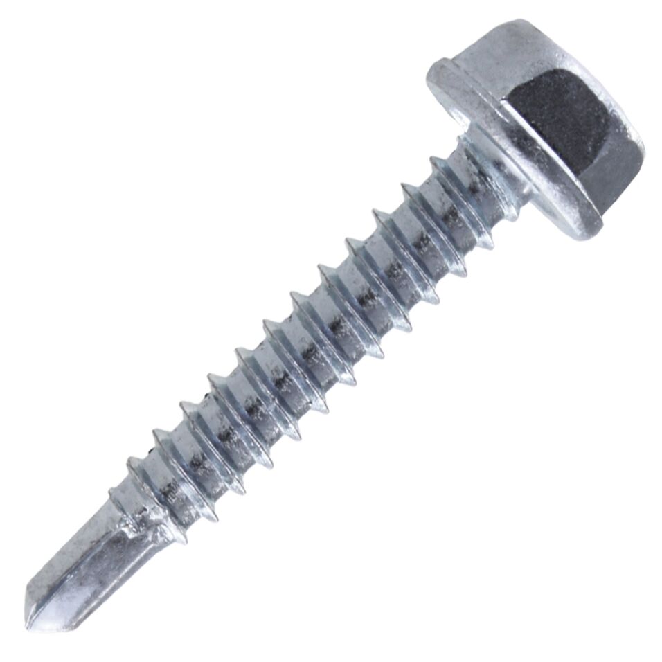 Product afbeelding Zelfborende zeskantkraagbout DIN 7504 K Elvz - 4,8x13 mm