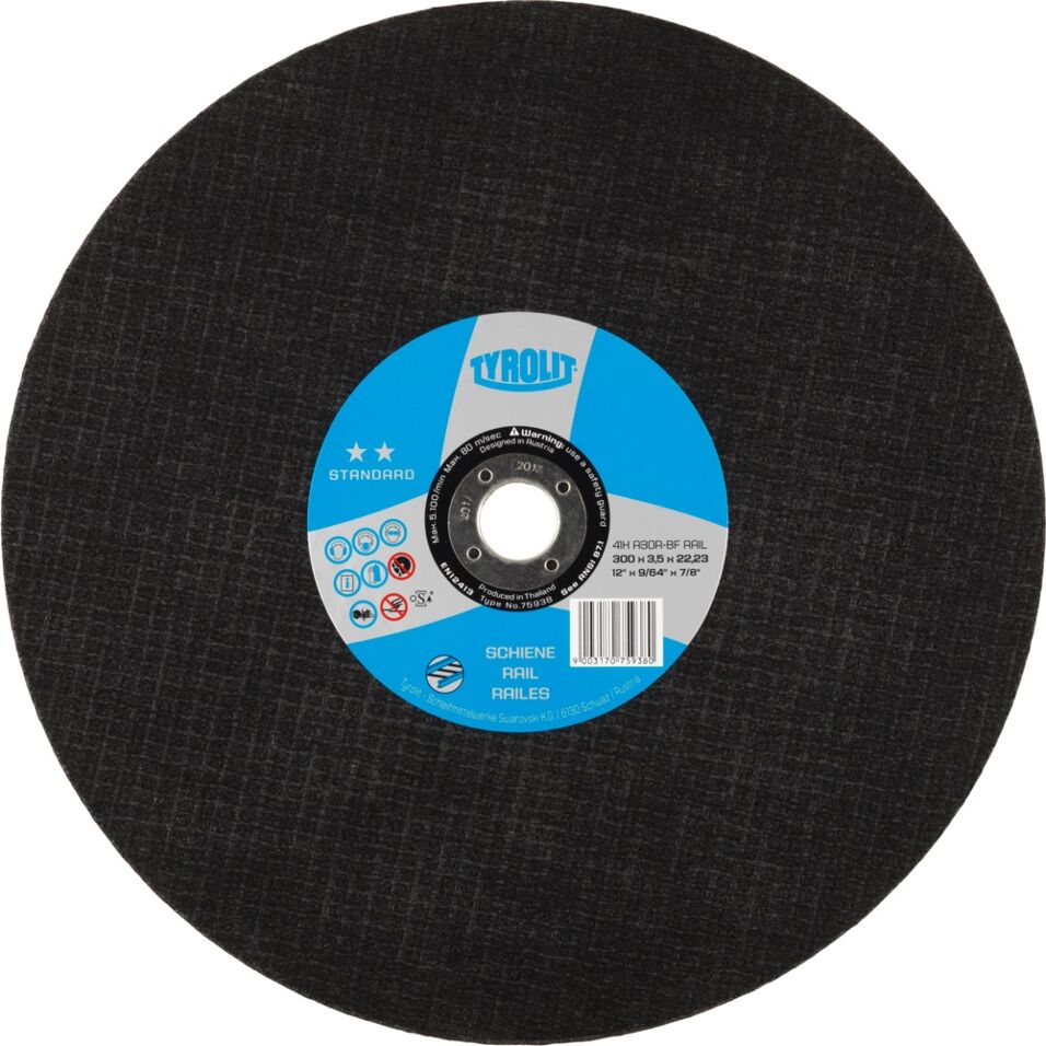 Product afbeelding Tyrolit Standard doorslijpschijf 41H 300x3,5x20 A30S-BFRAIL