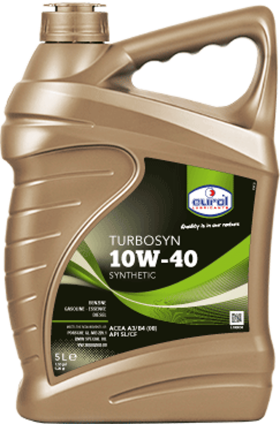 Product afbeelding Eurol motorolie Turbosyn 10W-40 5 l