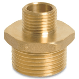 Verloopnippel nr.245 messing 3/8" x 1/8"