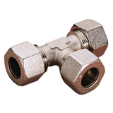 Pneufit t-koppeling met flens G1/8   6mm
