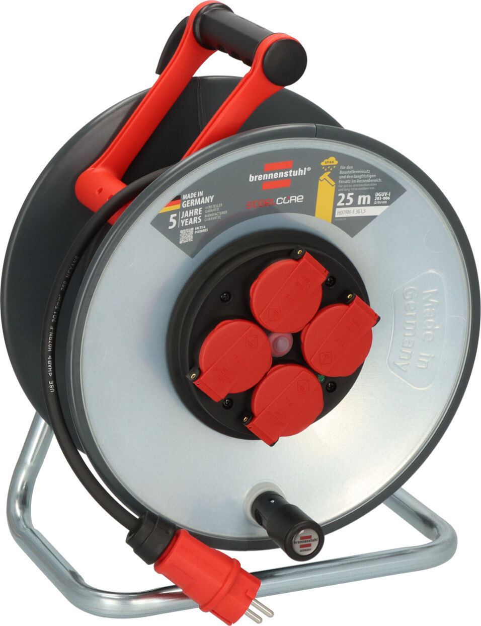 Product afbeelding Brennenstuhl Professional SteelCore kabelhaspel SC 2100 IP44 H07RN-F3G1,5 25 meter
