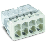 Wago lasklem compact transparant    8-v., 0.50-2.5mm2 voor massieve aders