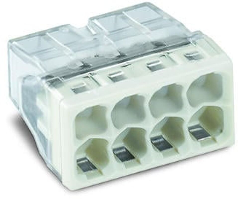Product afbeelding Wago lasklem compact transparant    8-v., 0.50-2.5mm2 voor massieve aders
