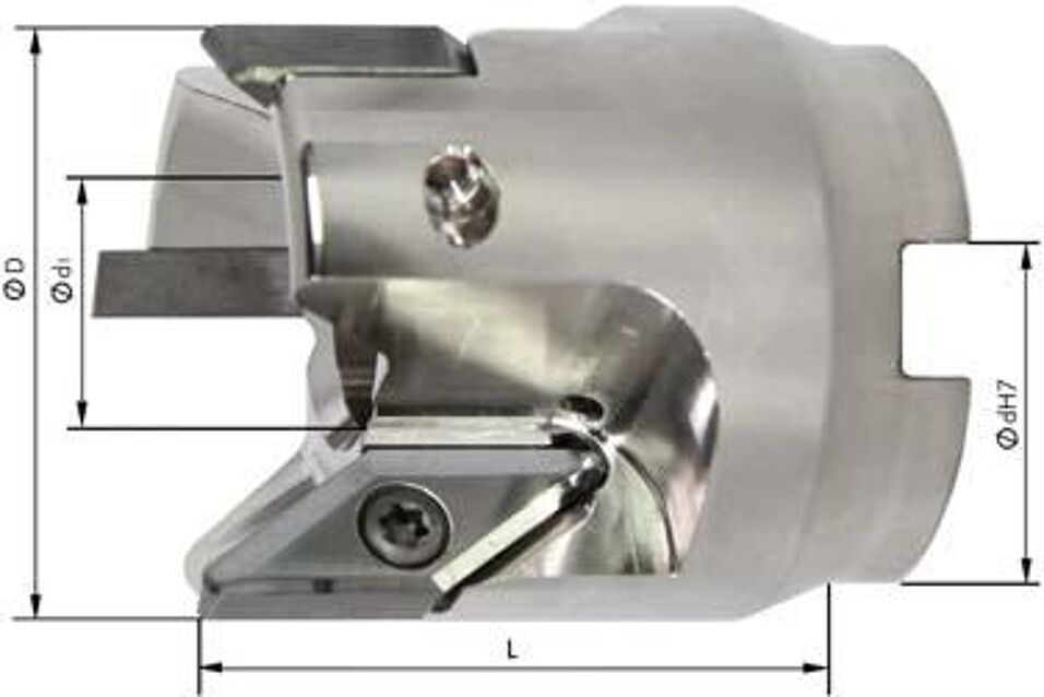 Product afbeelding Opsteekfrees 90gr. voor Alu, Z3 met IK D 50mm
