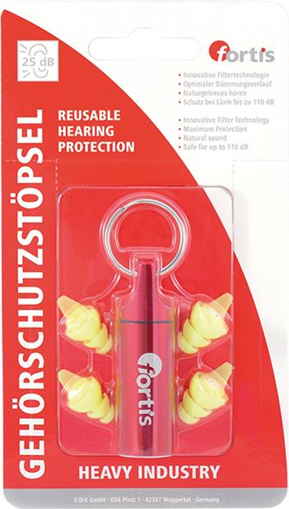 Product afbeelding Fortis oordoppen Heavy Industry 25 dB