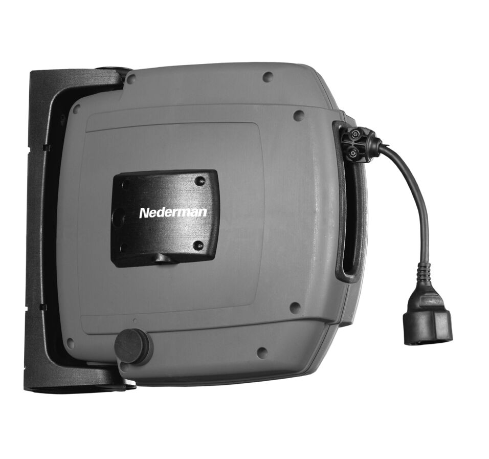 Product afbeelding Nederman kabelhaspel grijs C20 3x1,5mm2 12m Euro (CEE 7/2 P+E)