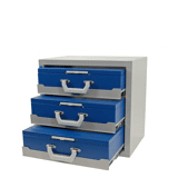 Kofferkast 54.3 met 3 plateau"s