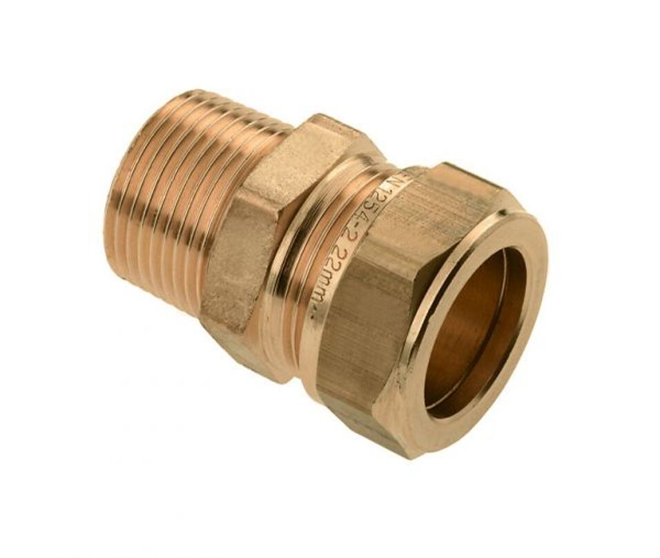 Product afbeelding Knelkoppeling puntstuk messing 1/2" x 15 mm
