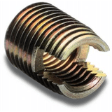 Insert met snijgleuf geel verzinkt M5x10