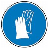 Sticker handschoenen verplicht     200mm