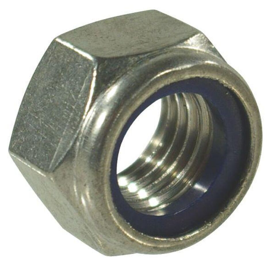 Product afbeelding Zelfborgende zeskantmoer met kunststof ring DIN 985 RVS A2 - M8, Kleinverpakking