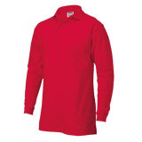 poloshirt ppl180 lange mouw rood
