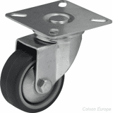 Colson zwenkwiel JDPE met topplaat 50 x 20mm 40kg