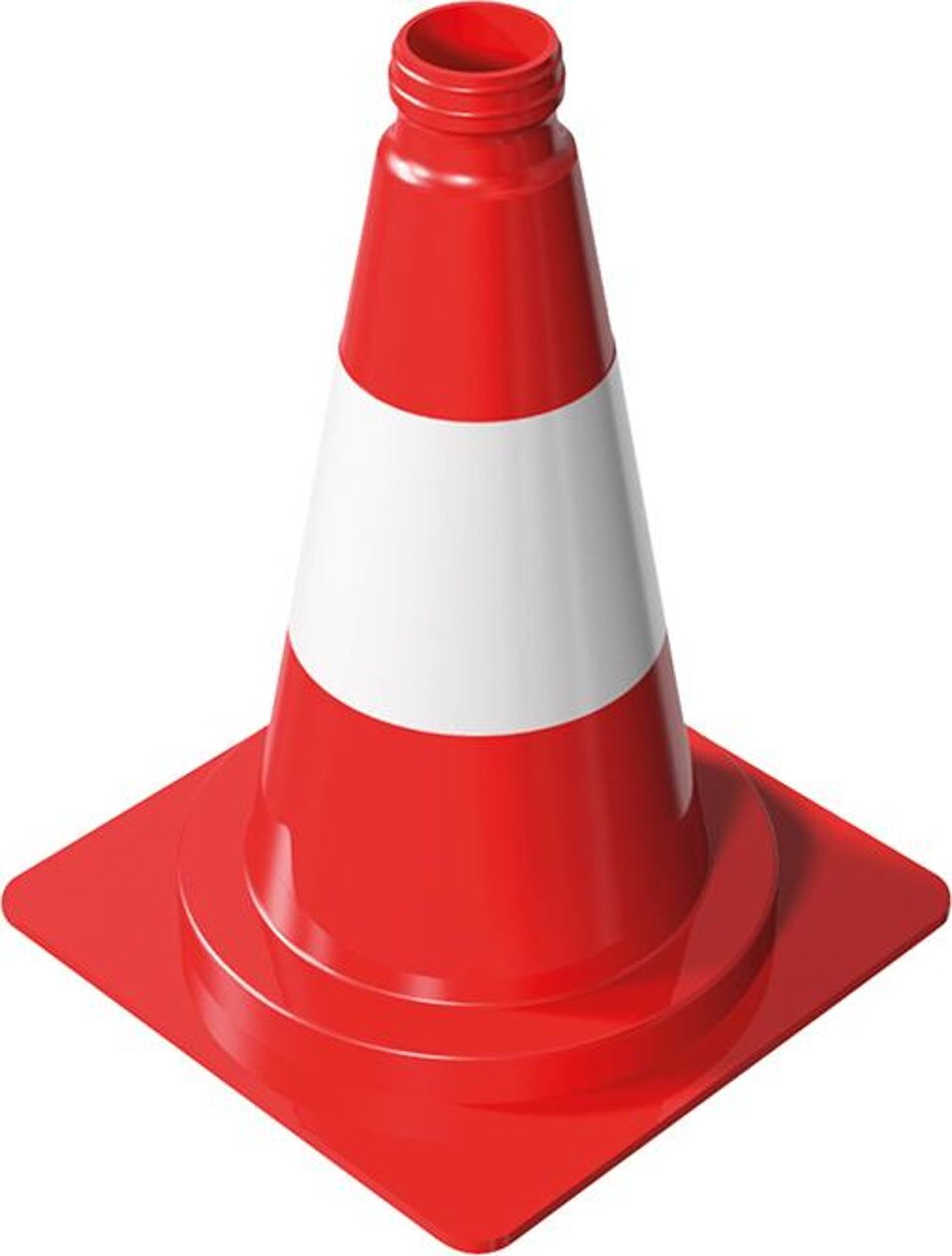 Product afbeelding Verkeerskegel pvc oranje/wit       320mm, Lichte uitvoering