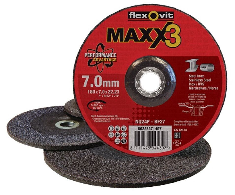 Product afbeelding Flexovit MAXX3 afbraamschijf NQ24P 150x7.0mm T27