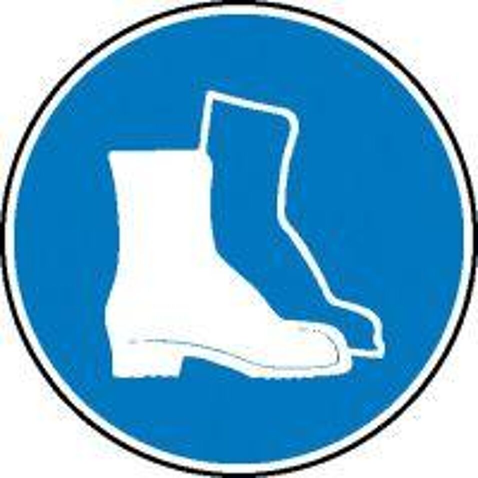 Product afbeelding Sticker vh-schoenen verplicht      200mm