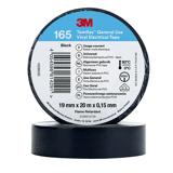 3M Temflex Vinyl isolatietape 165, Zwart, 19 mm x 20 m
