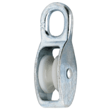 Katrol verzinkt met nylon wiel 5x 15mm