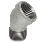 Knie 45gr. nr.121 verzinkt 1.1/4"