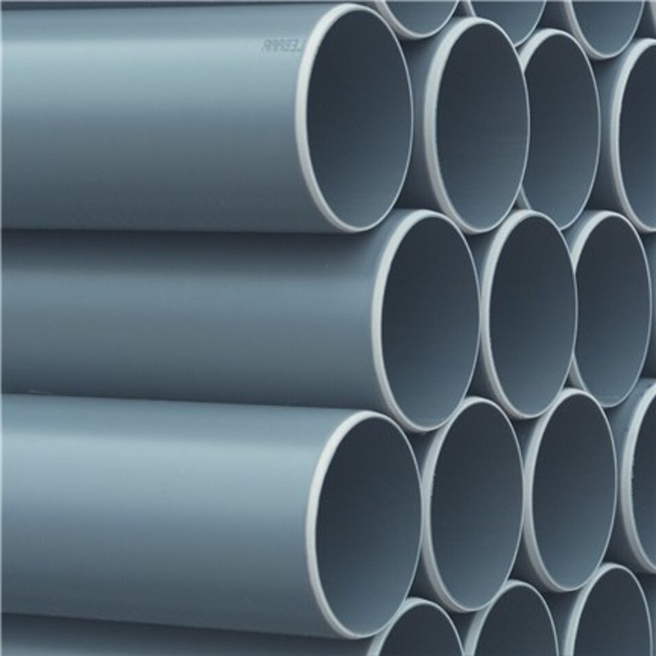 Product afbeelding Afvoerbuis PVC-U 75 mm x 1,8 mm SN1 glad grijs 4m