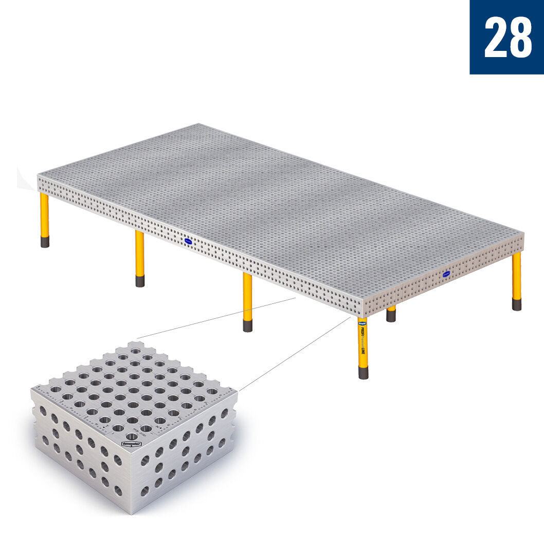 Demmeler opspantafel ProfiPremiumLine 4800x2400x850mm Demont 760M incl. poten