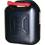 Jerrycan benzine kunst. zwart 10 l